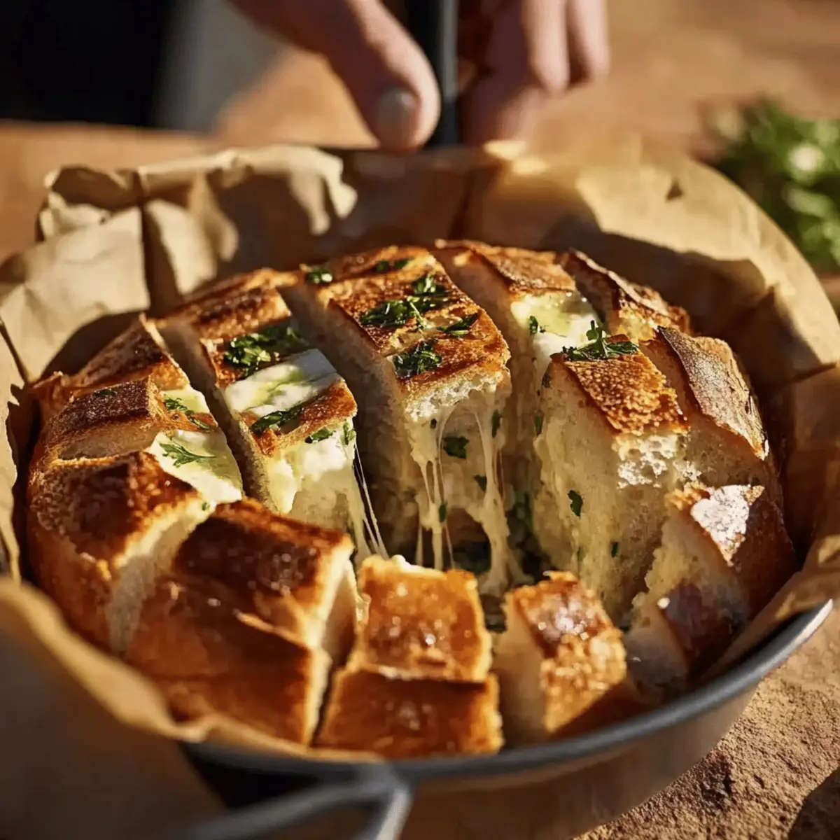 Mouthwatering Dutch Oven Cheesy Pull Apart Garlic Bread Recipe 4 Dutch Oven Cheesy Pull Apart Garlic Bread