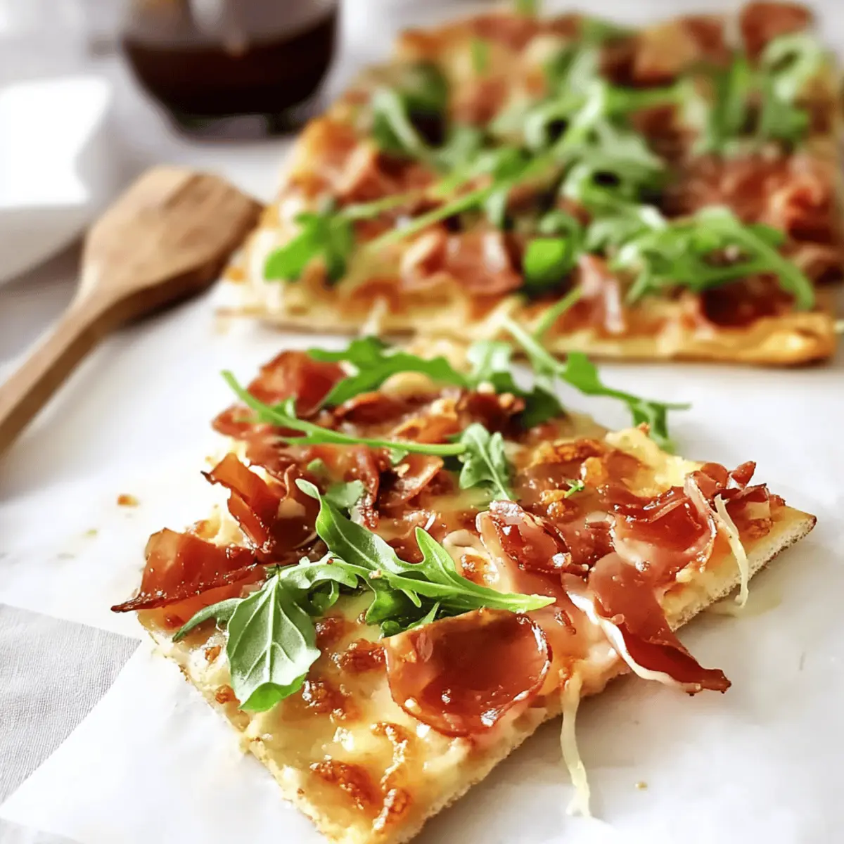 Sweet and Spicy Honey Prosciutto Flatbread Pizza Bliss 1