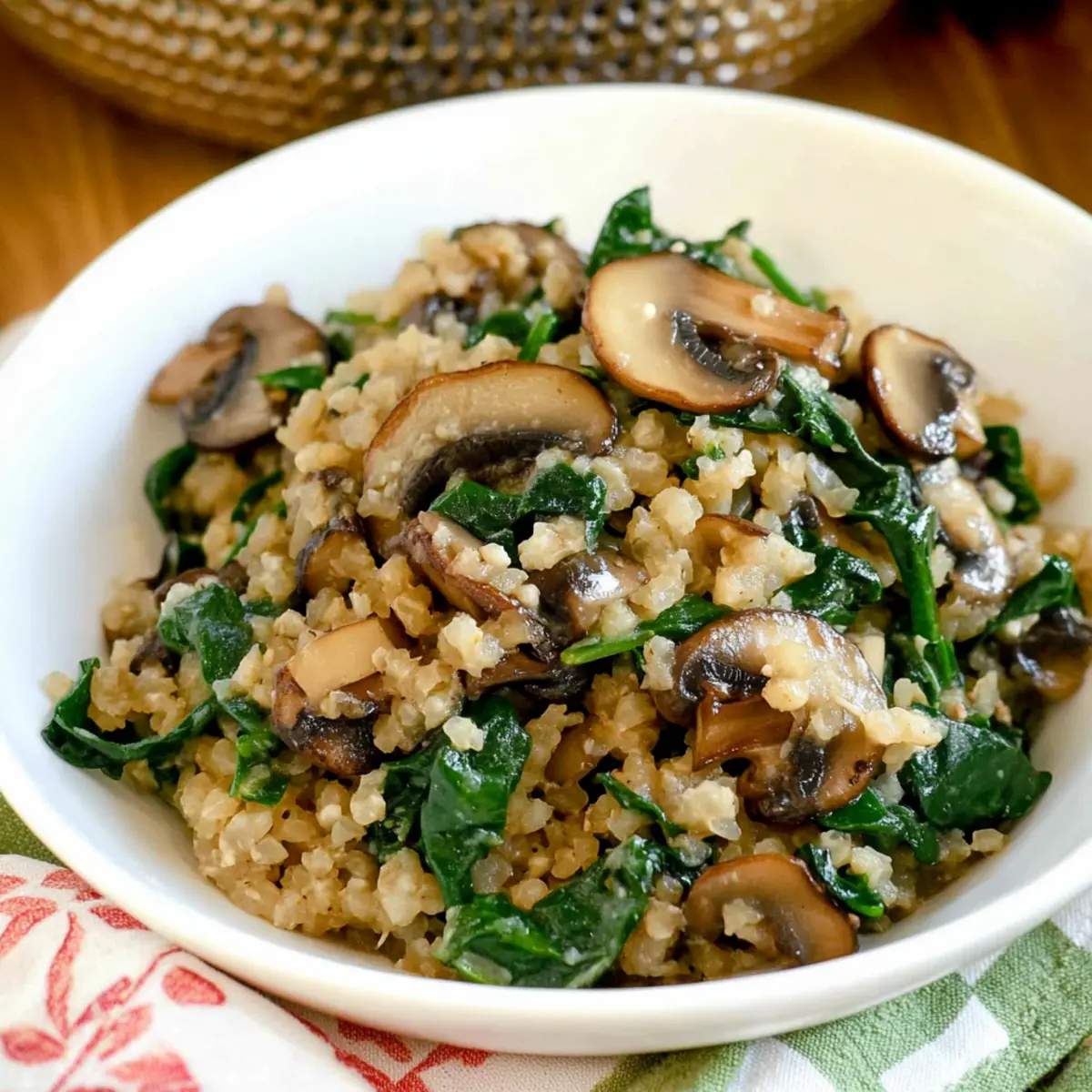 Mushroom & Spinach Cauliflower Rice: Your New Favorite Keto Side 2 Mushroom Spinach Cauliflower Rice fachfd