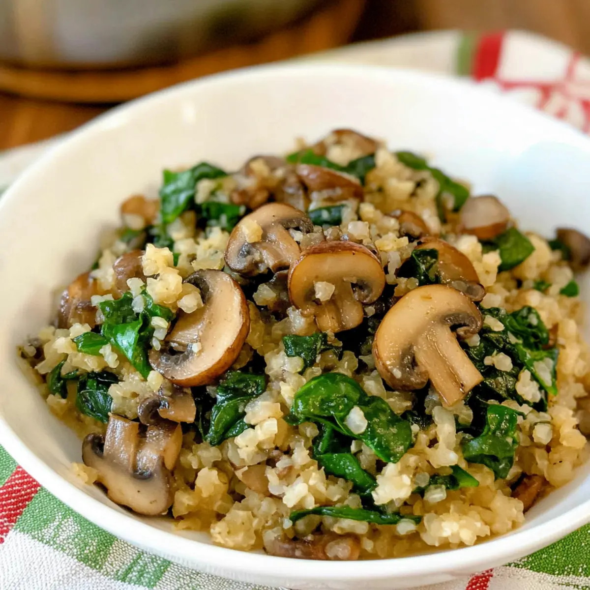 Mushroom & Spinach Cauliflower Rice: Your New Favorite Keto Side 3 Mushroom Spinach Cauliflower Rice lqhze7