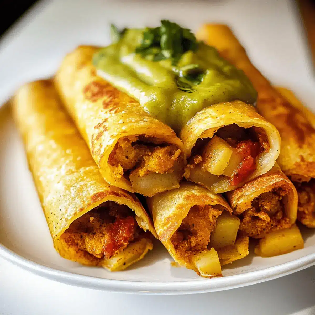 Crispy Potato Flautas with Flavorful Vegan Filling 3