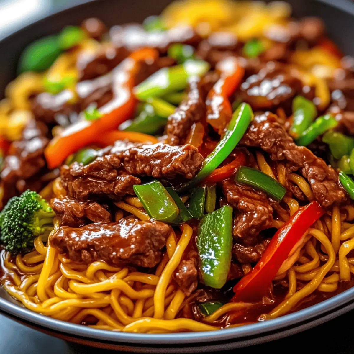 Sticky Beef Noodles