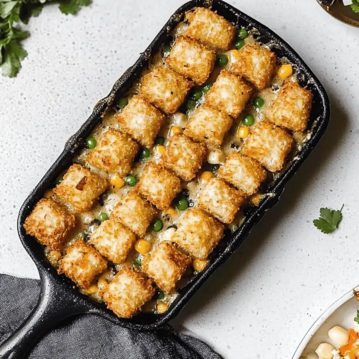 Vegetarian Tater Tot Hotdish