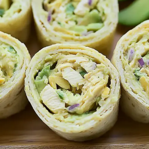 Chicken Avocado Salad Roll Ups