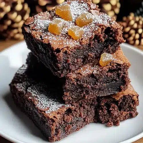 Decadent Spiced Gingerbread Brownies
