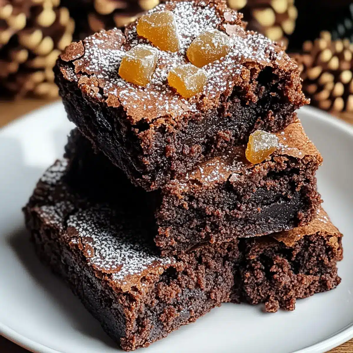 Decadent Spiced Gingerbread Brownies
