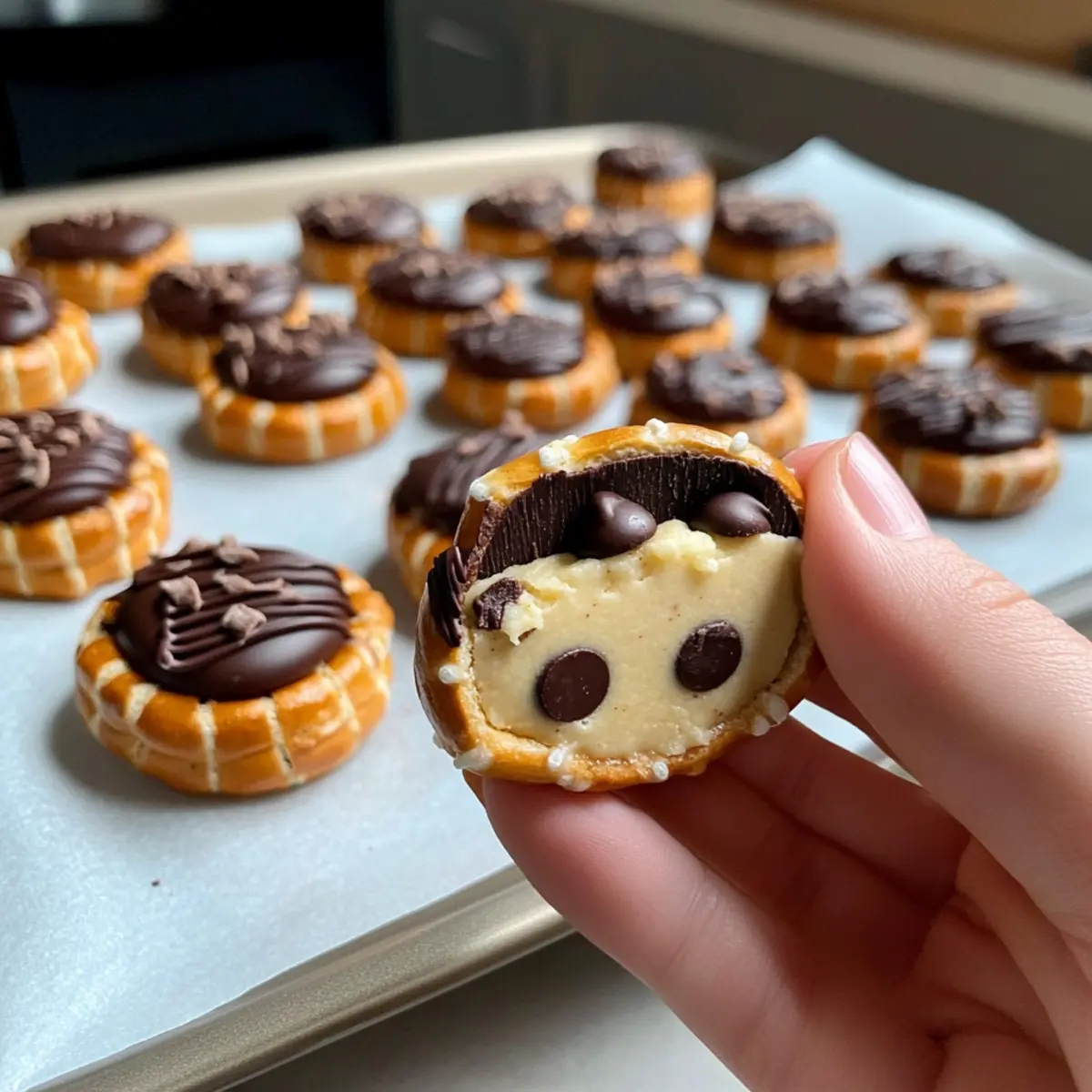 Cookie Dough Pretzel Bites