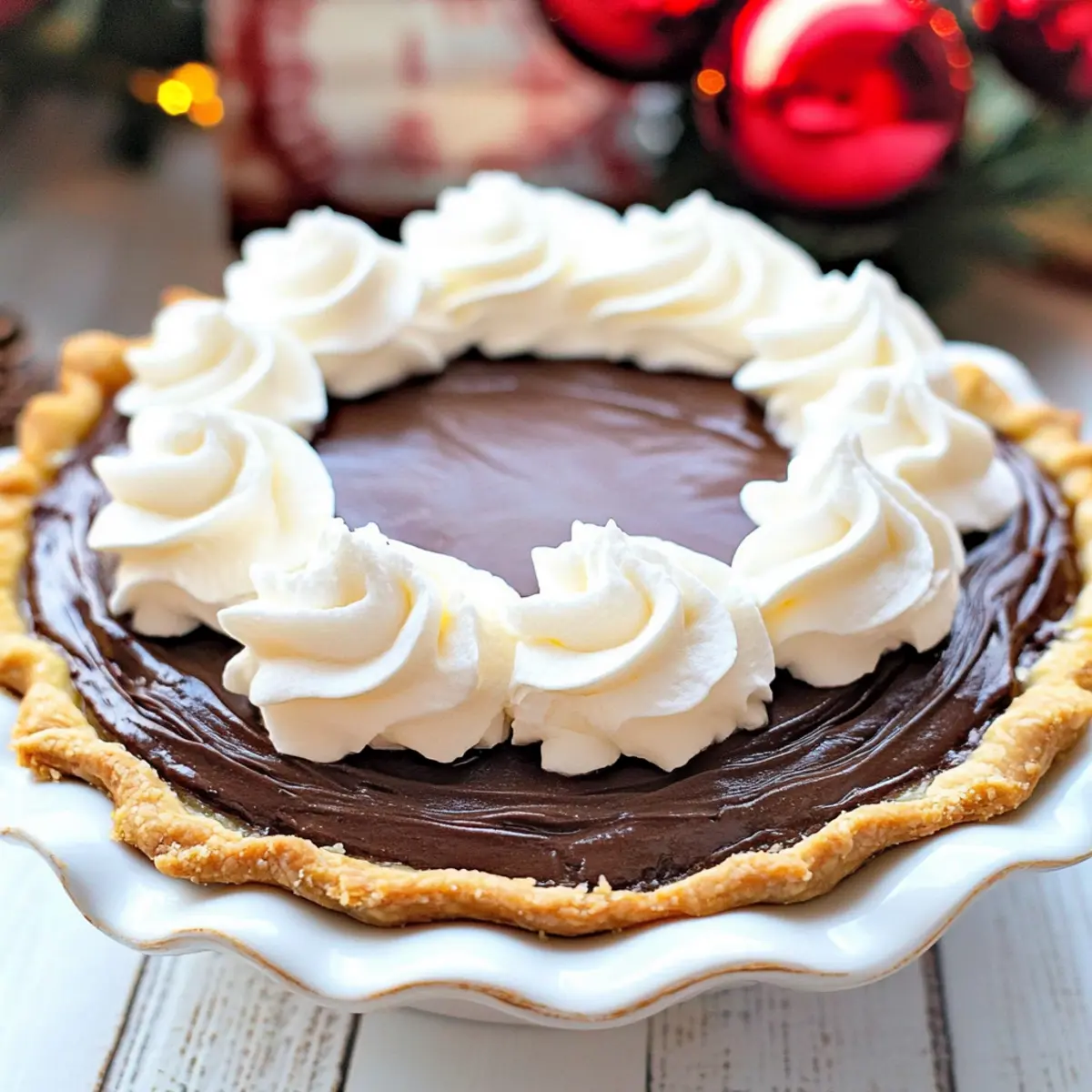 Chocolate Eggnog Pie