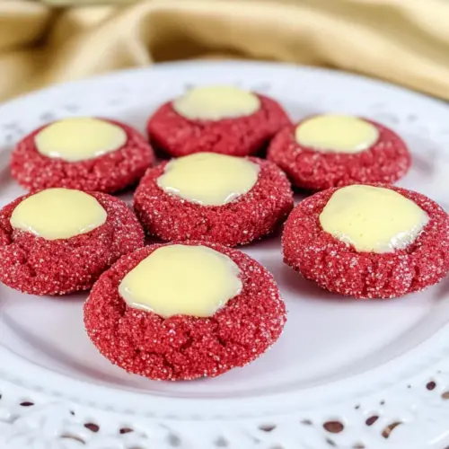 Red Velvet Thumbprint Cookies with Cream Cheese
