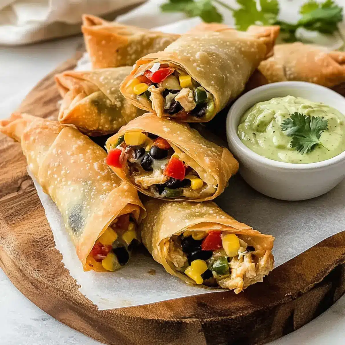 Savory Southwest Eggrolls with Creamy Avocado Ranch Dip 2 54c72a80 acd7 4d6e b629 3eb67318af2dbl vwtdgq