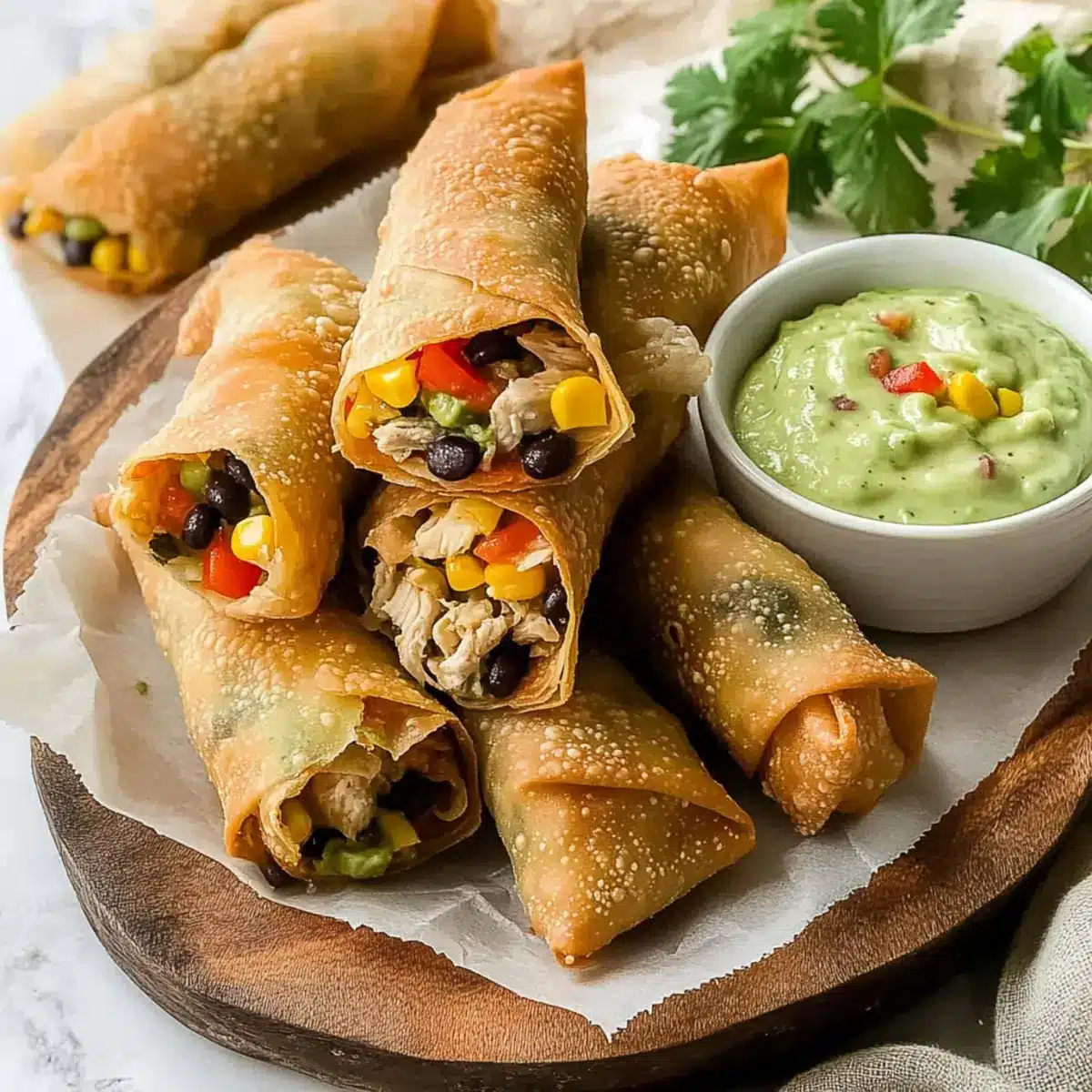 Savory Southwest Eggrolls with Creamy Avocado Ranch Dip 3 54c72a80 acd7 4d6e b629 3eb67318af2dbr fmewva