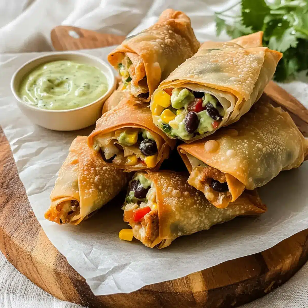 Savory Southwest Eggrolls with Creamy Avocado Ranch Dip 1 54c72a80 acd7 4d6e b629 3eb67318af2dtr gvw9hs