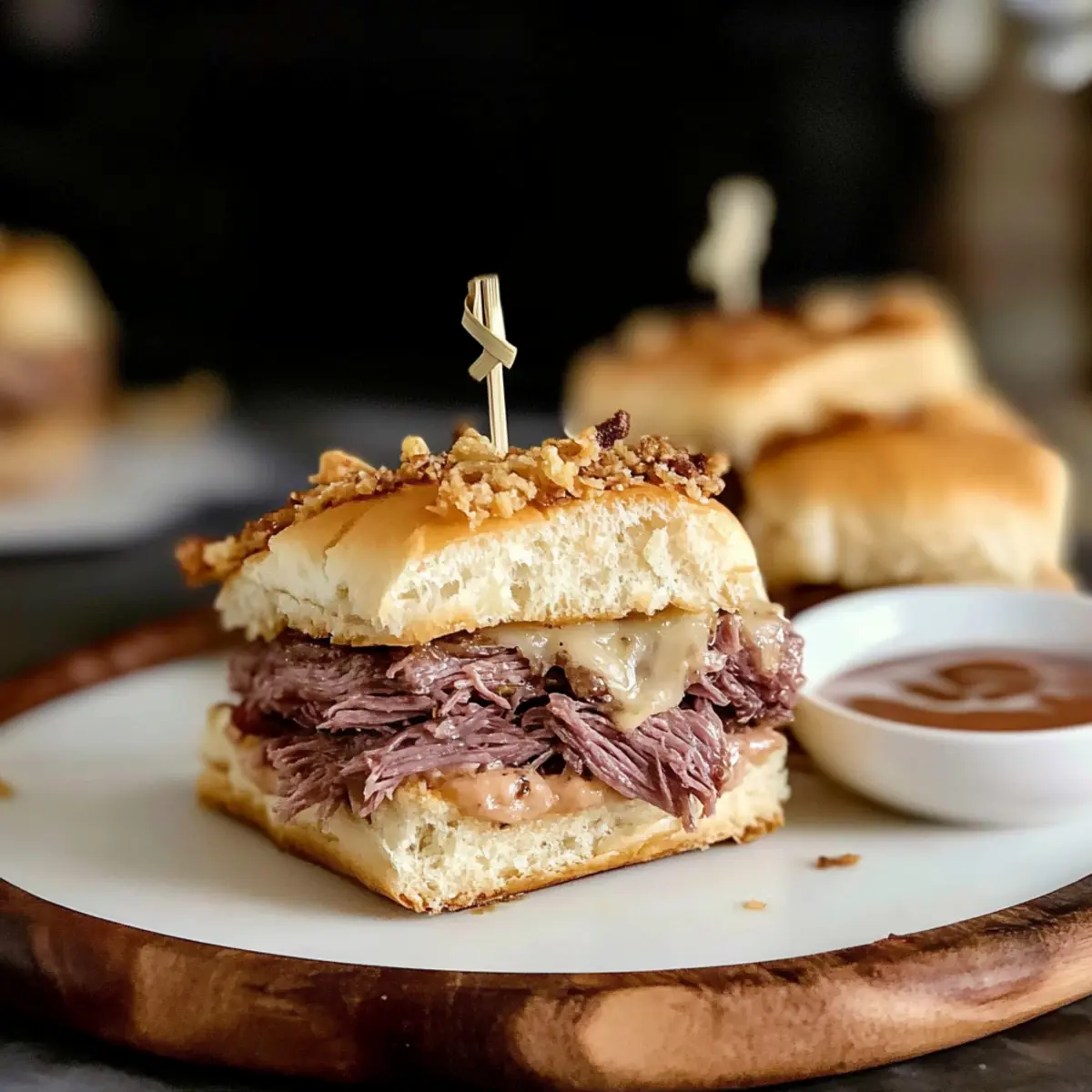 Savory Oven Baked French Dip Sliders for Ultimate Comfort 2 57cc5c27 bf48 46a0 b0c7