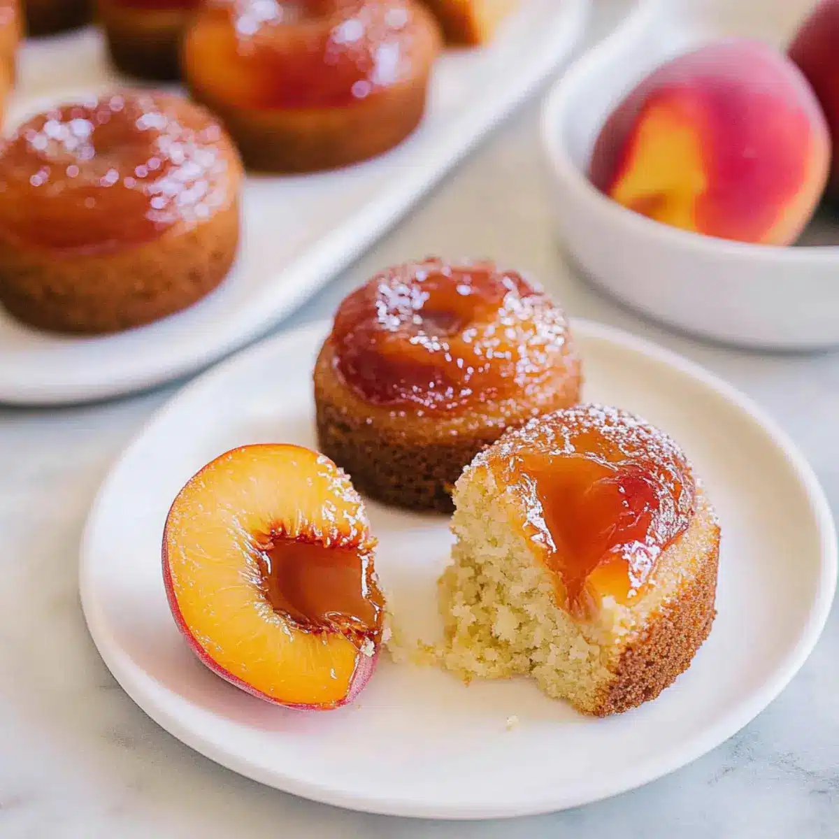 Peach Upside Down Mini Cakes That Will Make Your Day Shine 1 8bd545e7 848c 494c 921f 6fc95df290d6tr hg25eo