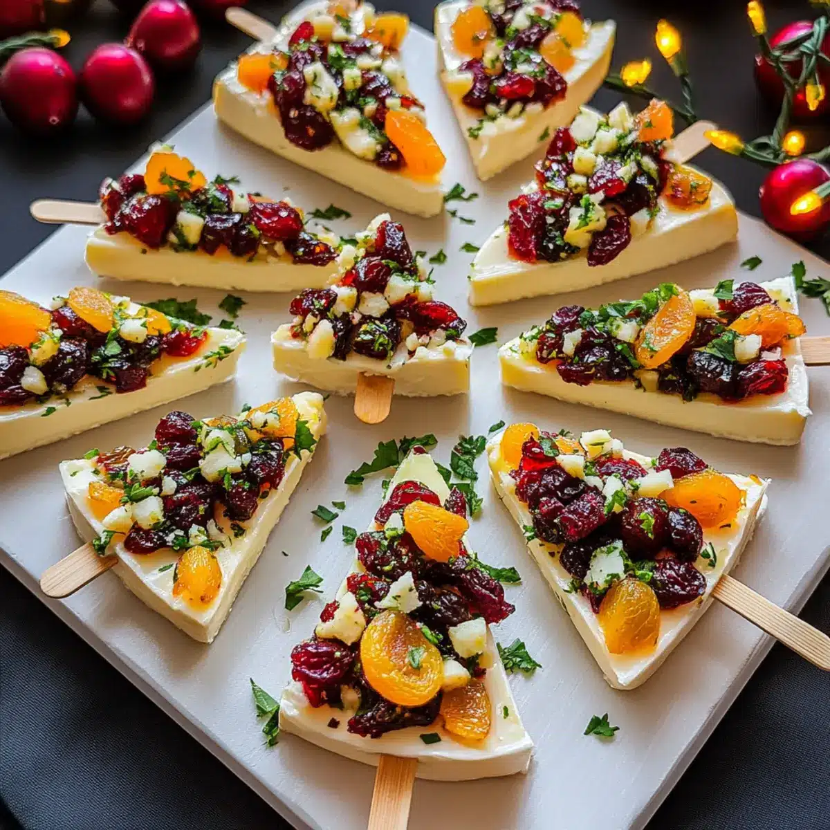 Mini Brie Christmas Trees