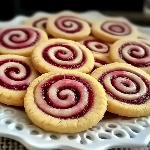 Raspberry Swirl Shortbread Cookies