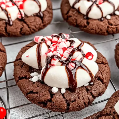Peppermint Hot Chocolate Cookies