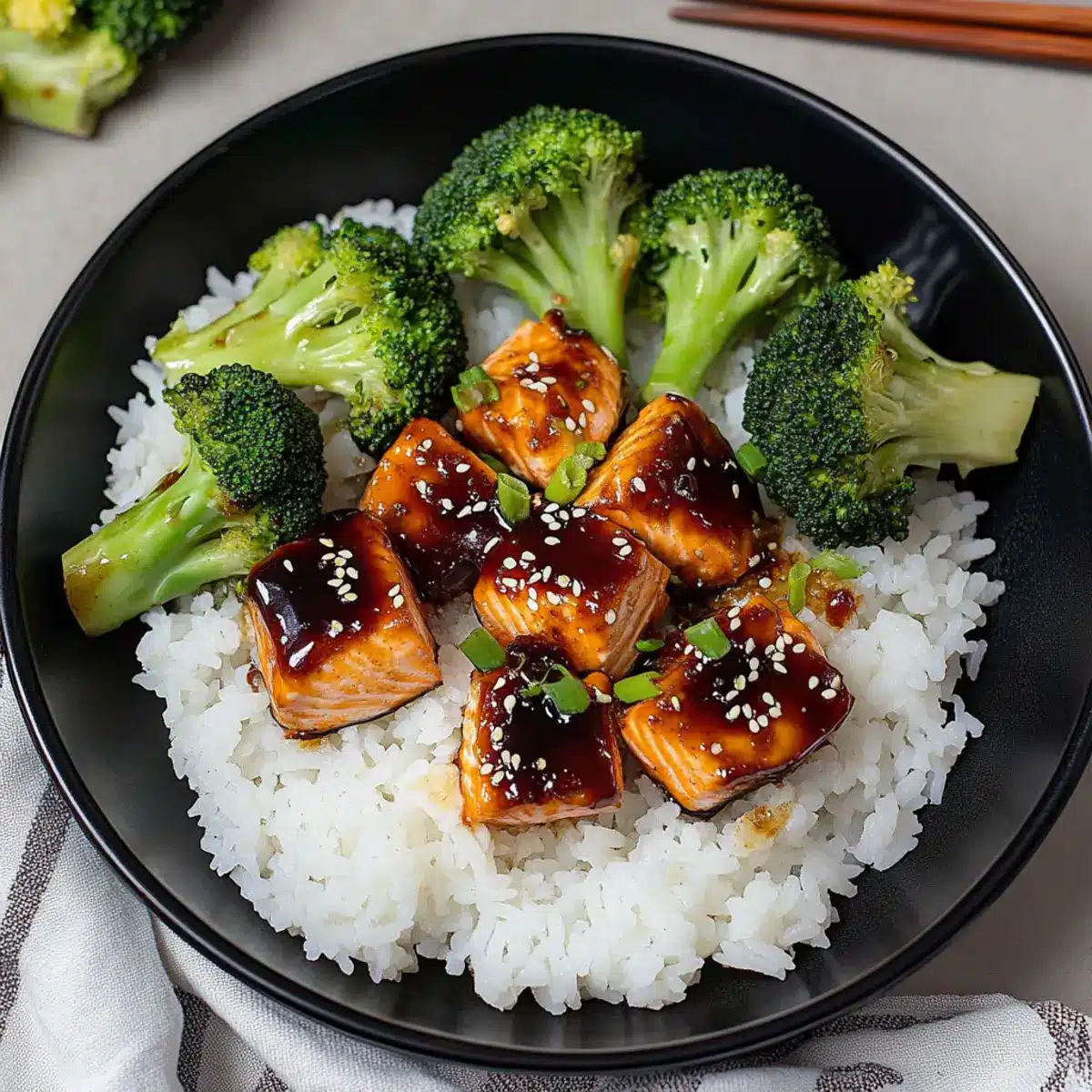 Air Fryer Teriyaki Salmon Bites