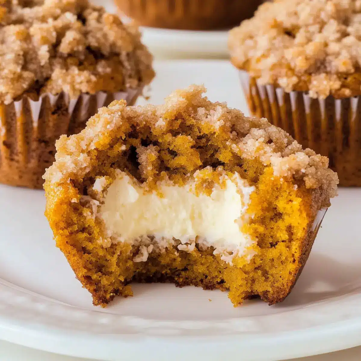 Pumpkin Cream Cheese Streusel Muffins
