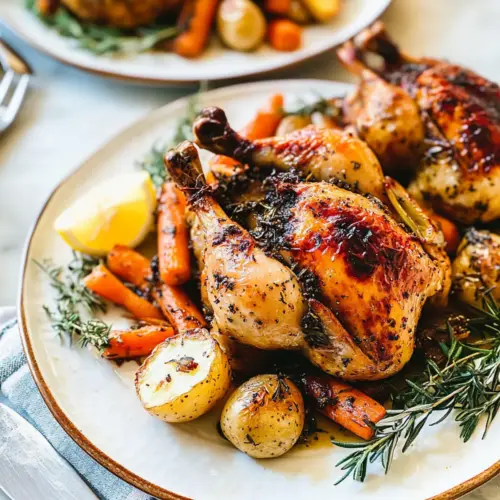 Truffle Herb Butter Cornish Hens