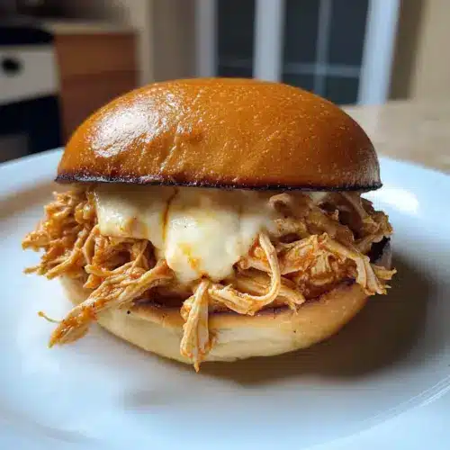 Slow Cooker Parmesan Garlic Chicken Sandwich
