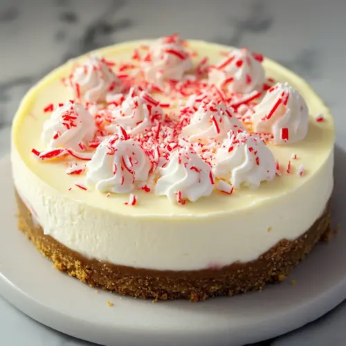White Chocolate Peppermint Cheesecake