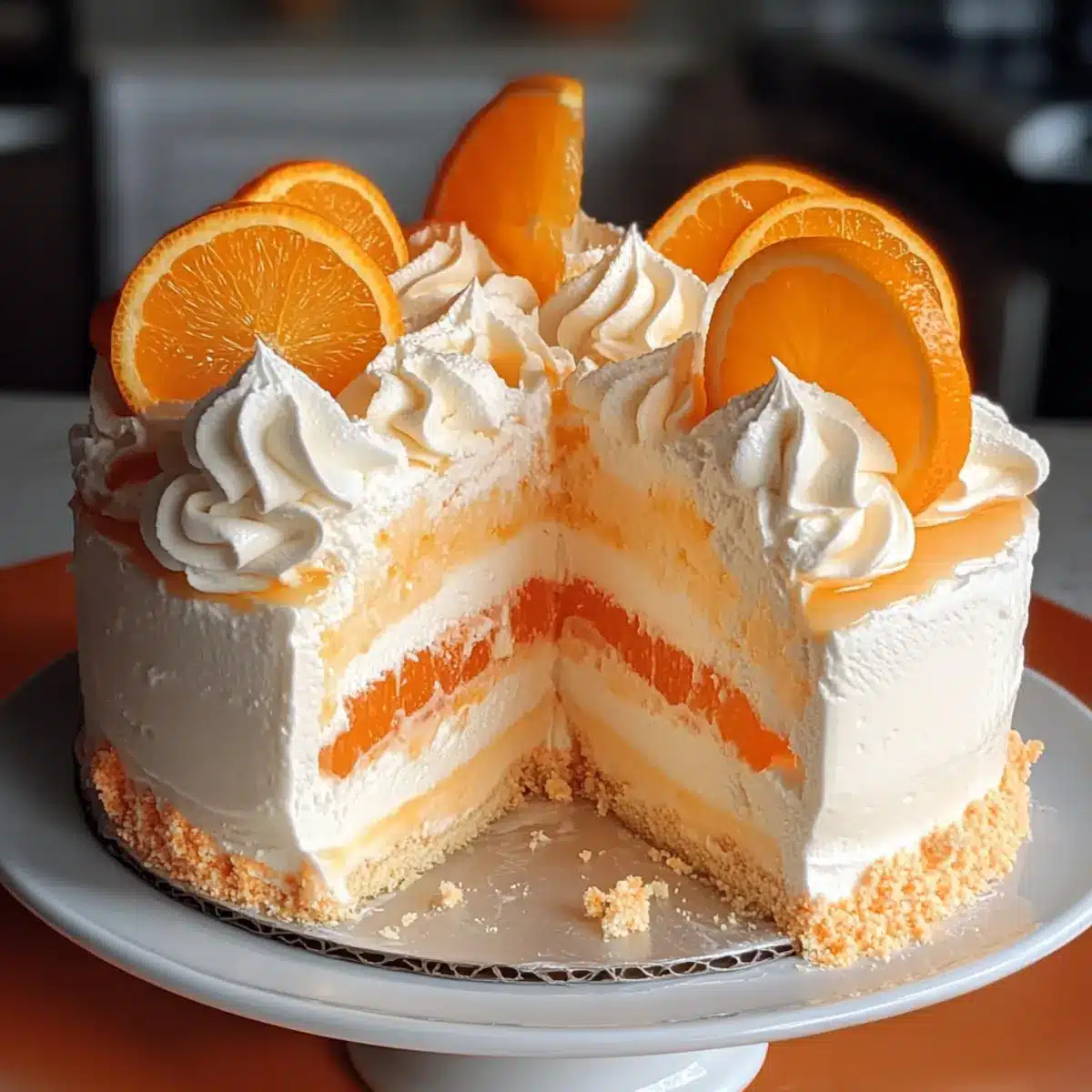 Easy No-Bake Orange Creamsicle Ice Cream Cake for Summer Joy 4 Orange Creamsicle Ice Cream Cake