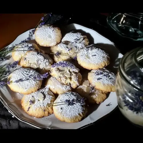 almond lavender butter cookies