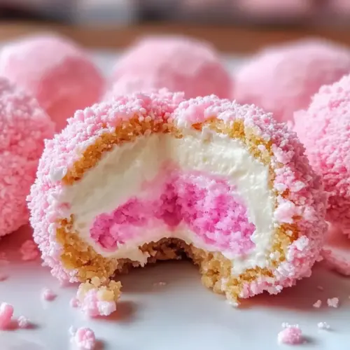 Crispy Cotton Candy Cheesecake Bombs
