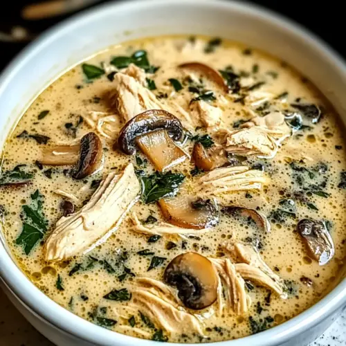 Creamy Rotisserie Chicken Mushroom Soup