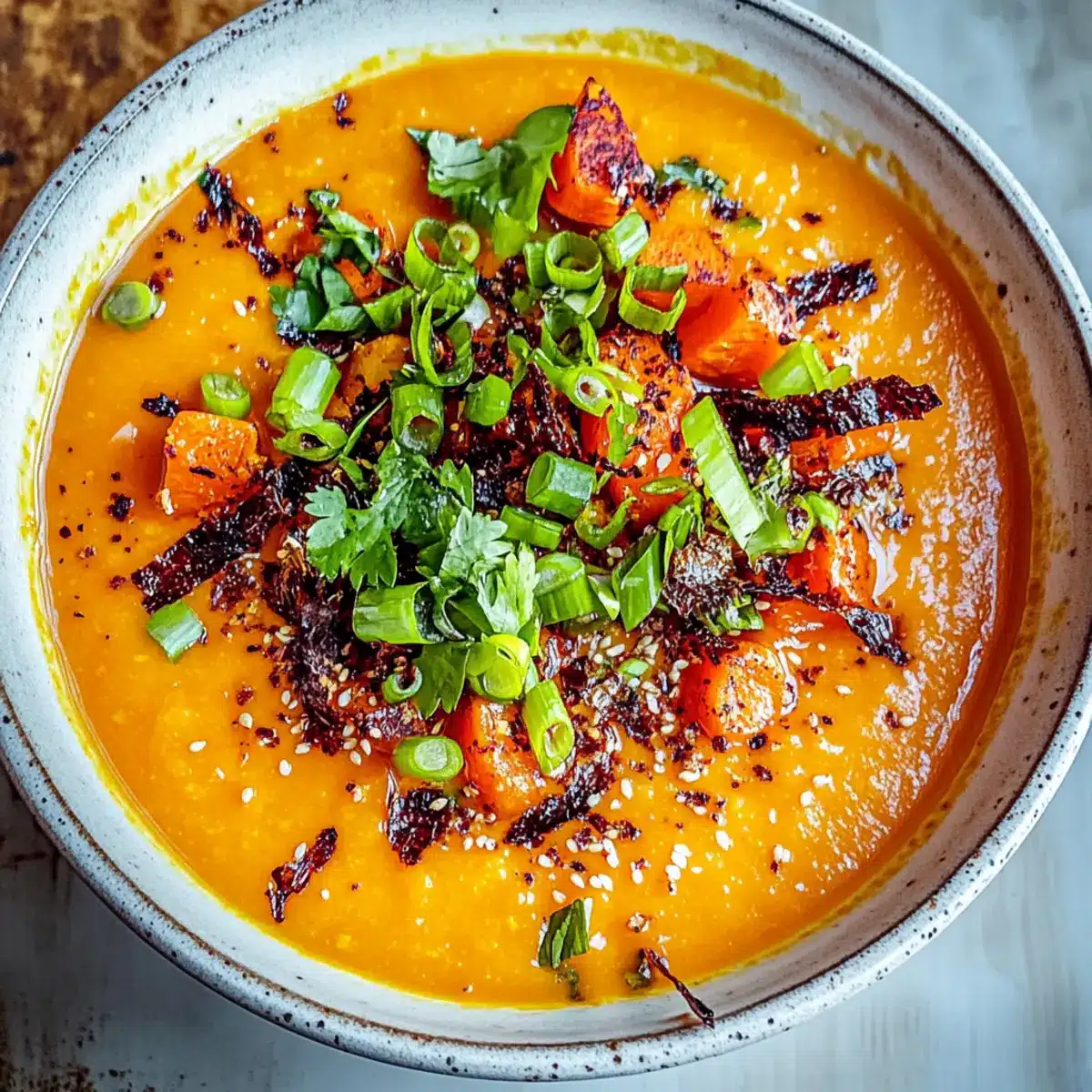 Spicy Miso Carrot Soup