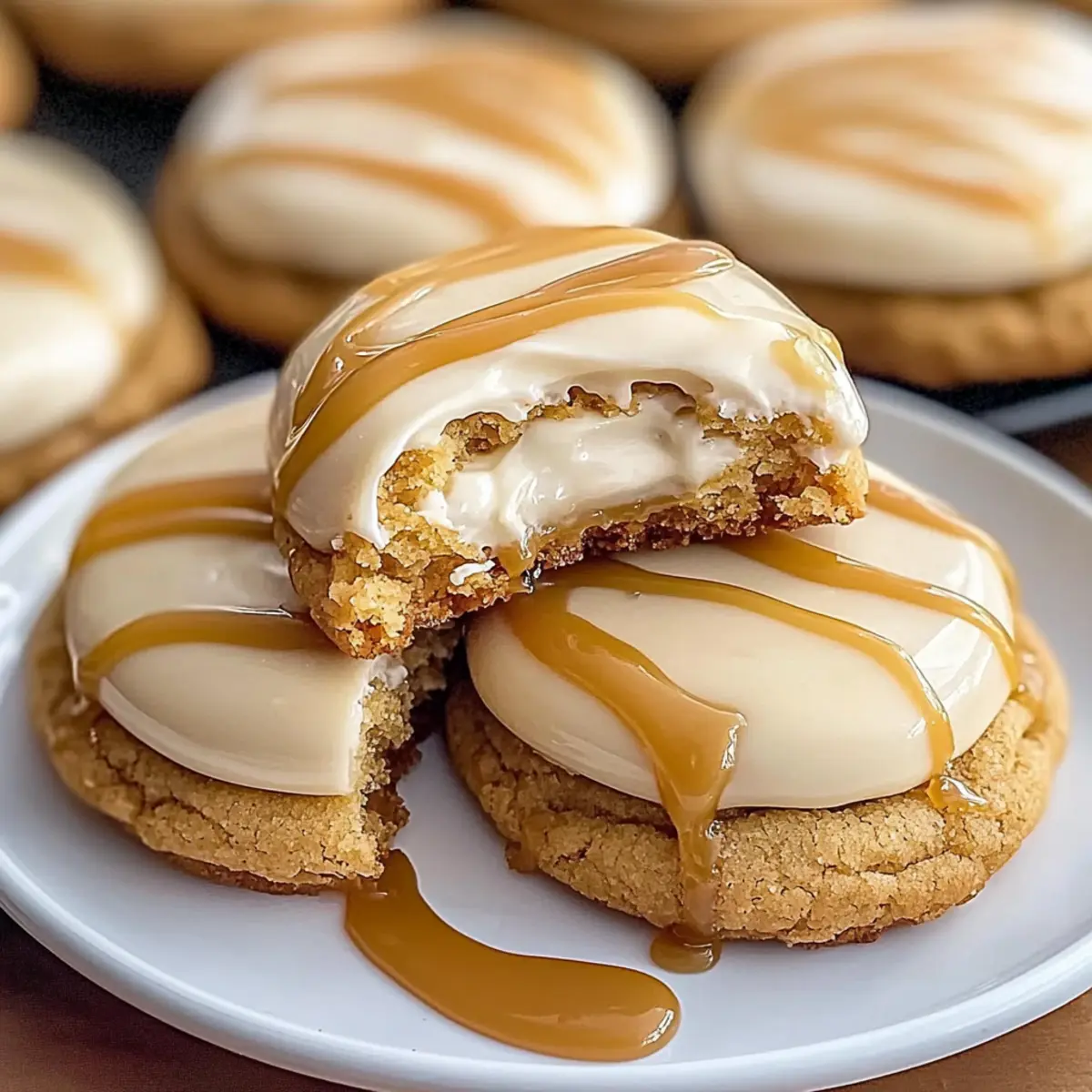 Crumbl Salted Caramel Cheesecake Cookies