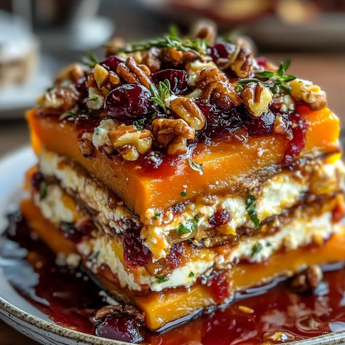 Layered Sweet Potato Butternut Squash Carrot Lasagna