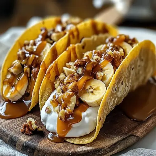 Caramel Banana Nut Tacos