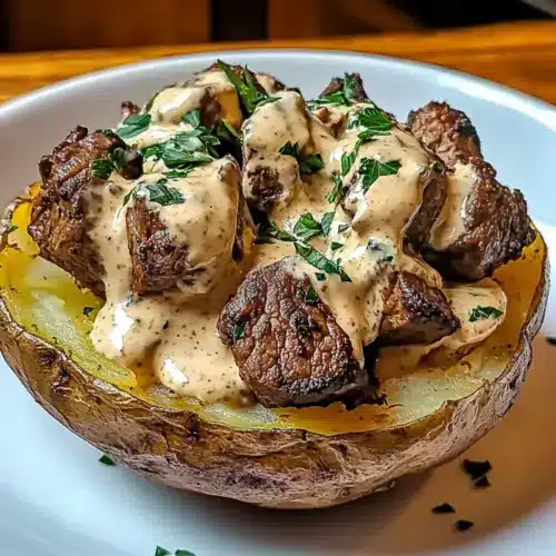 Loaded Steak Potato with Creamy Parmesan Sauce Bliss 3 Loaded Steak Potato