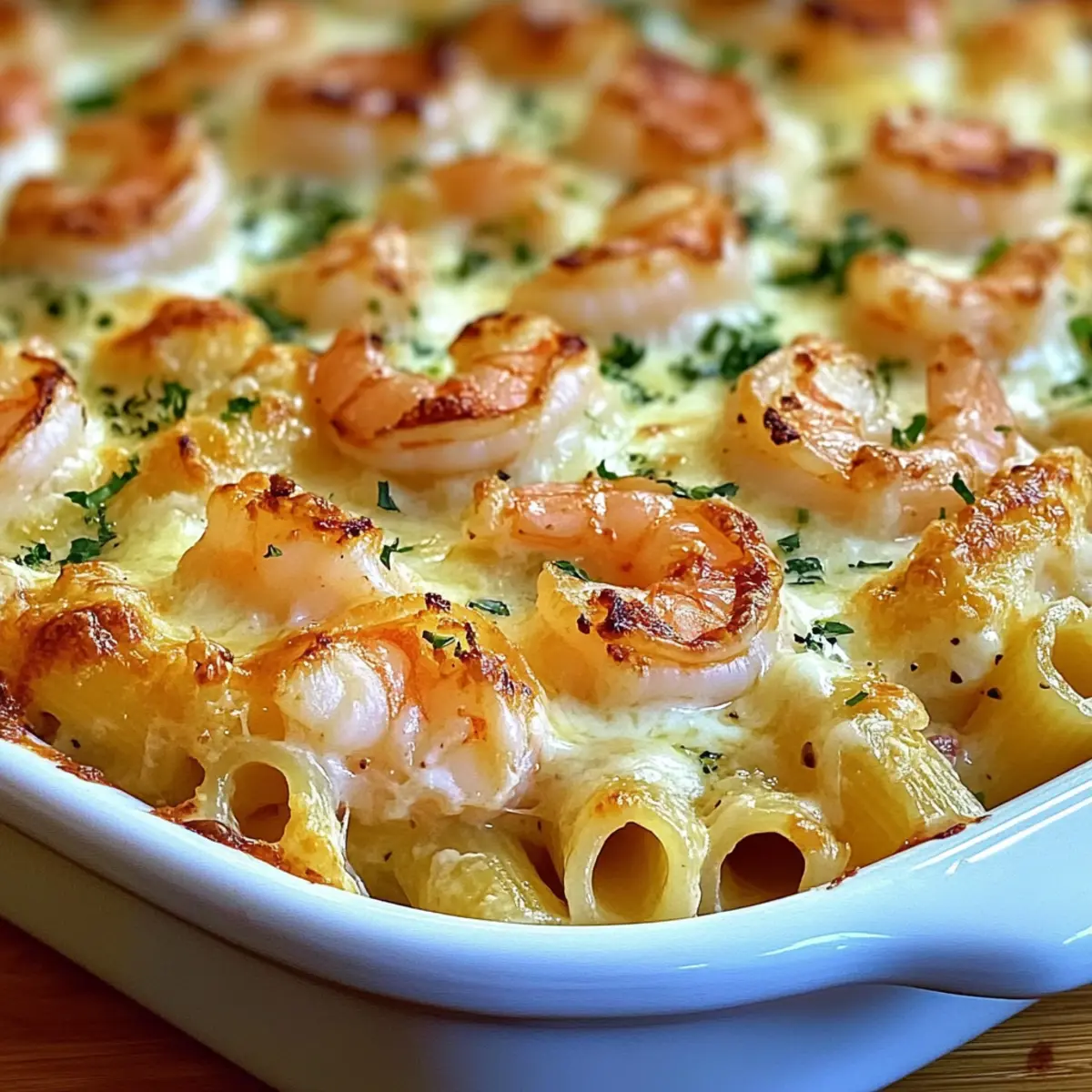 Shrimp Scampi Pasta Bake