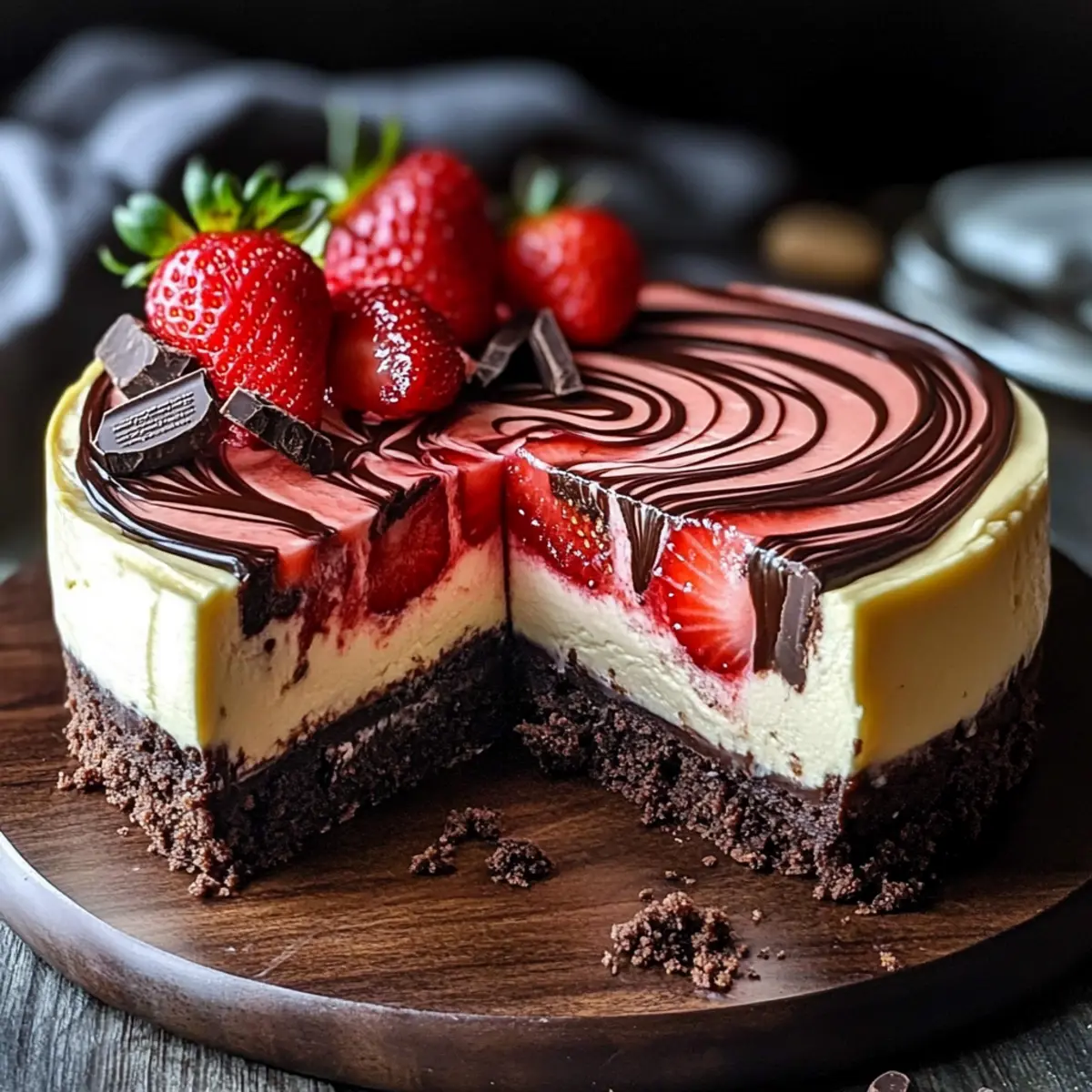 Indulge in Chocolate Strawberry Swirl Cheesecake Bliss 2 bbb1baa2 d1e7 43d3 8d43 1f9b19b1bd44bl lwovyt