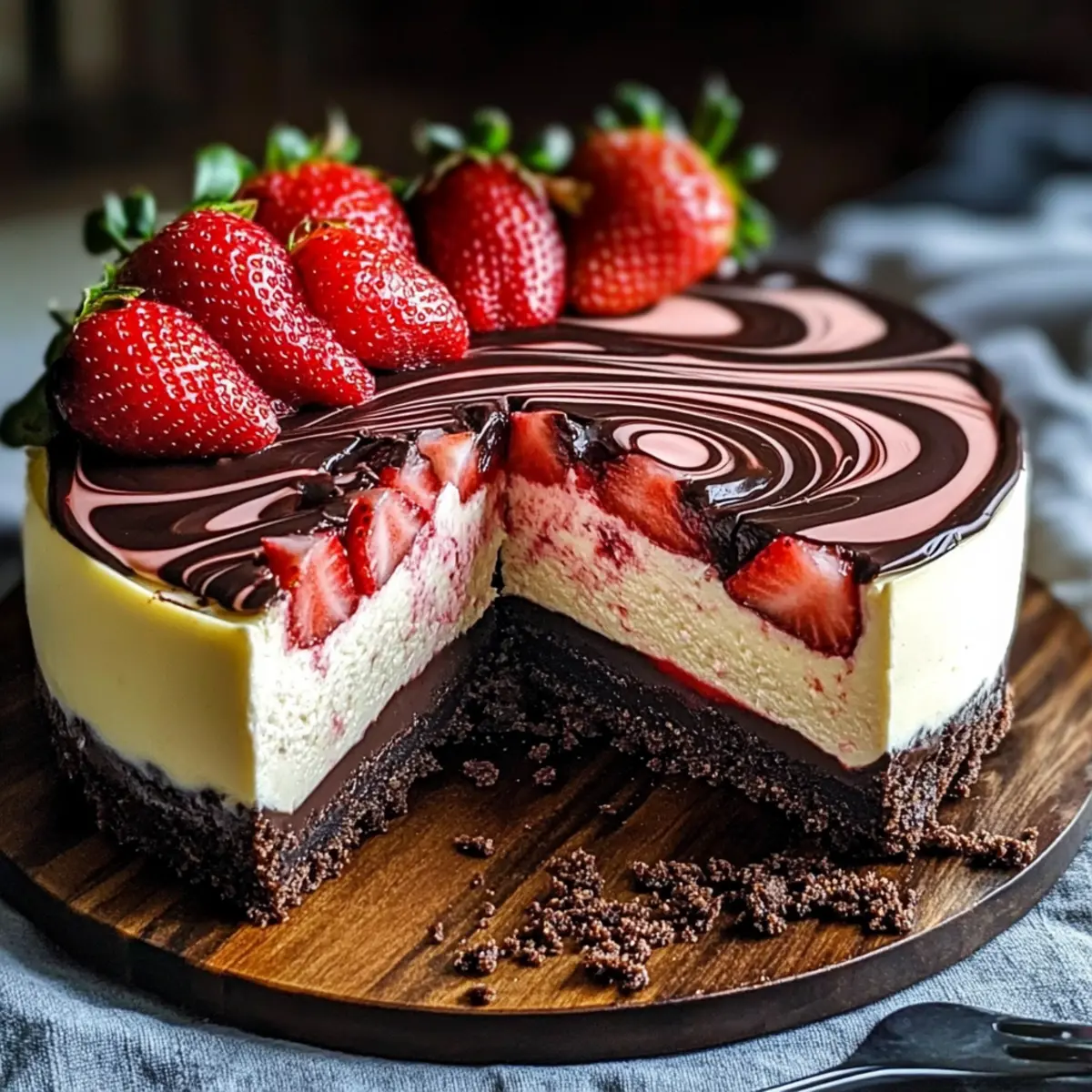 Indulge in Chocolate Strawberry Swirl Cheesecake Bliss 1 bbb1baa2 d1e7 43d3 8d43 1f9b19b1bd44tr rrljo8