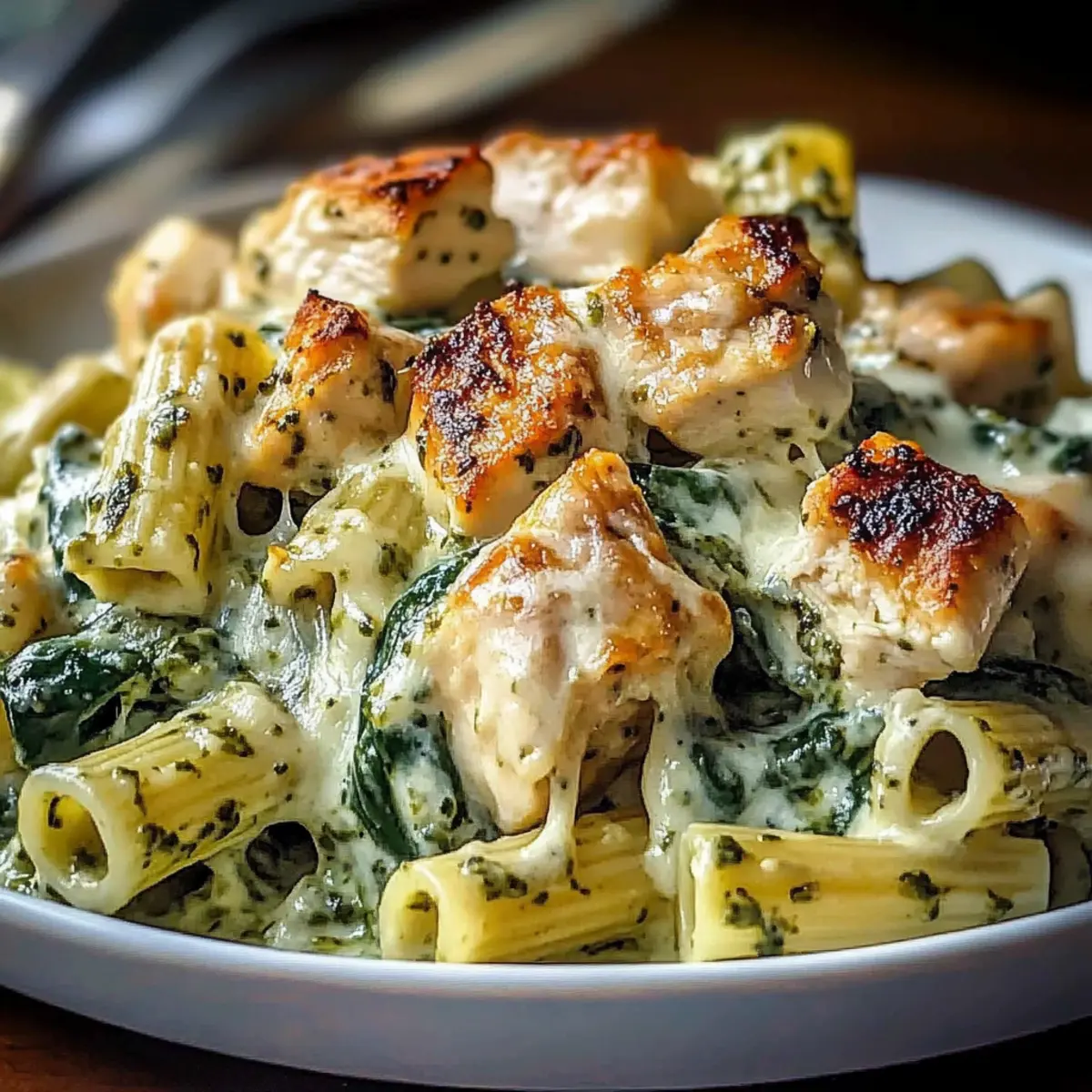 Creamy Pesto Chicken Pasta That's Pure Comfort in Every Bite 4 Creamy Pesto Chicken Pasta