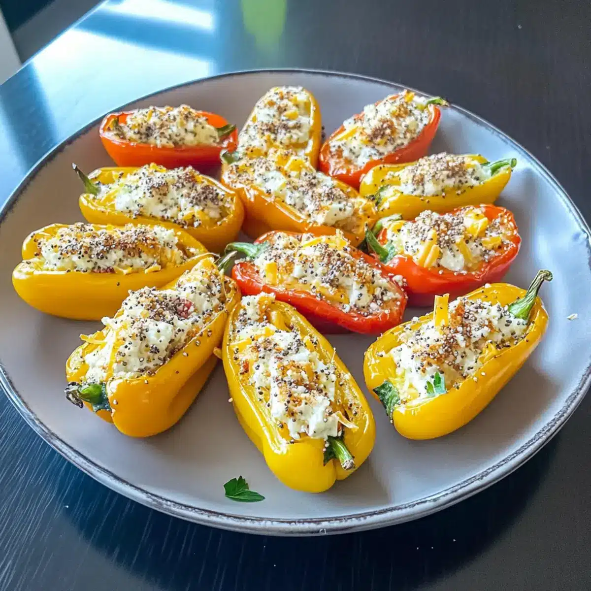 Cheese and Everything Bagel-Stuffed Mini Peppers for Snack Bliss 2 d9d6fe78 f729 4fbf 9b10