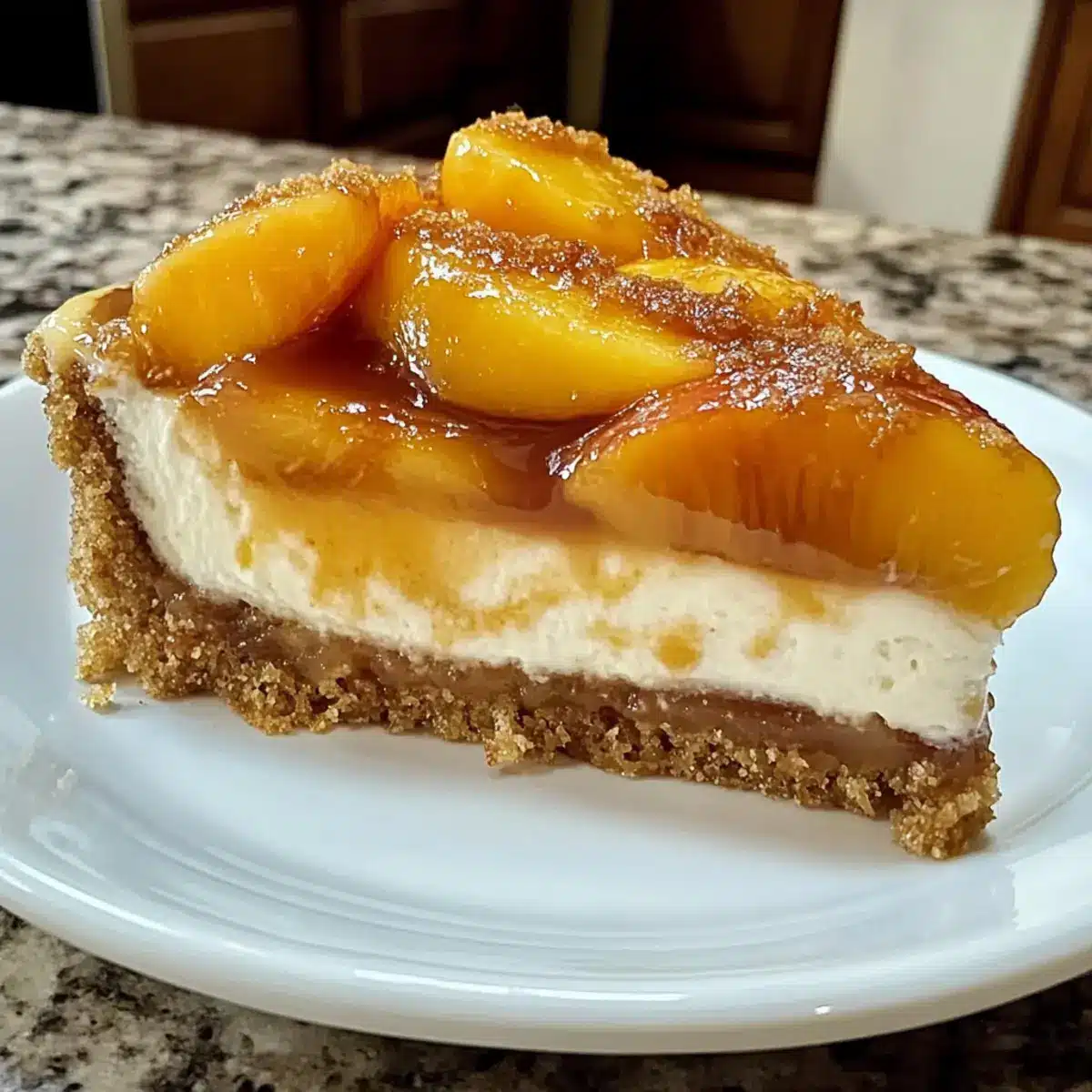 Peach Cobbler Cheesecake Fusion