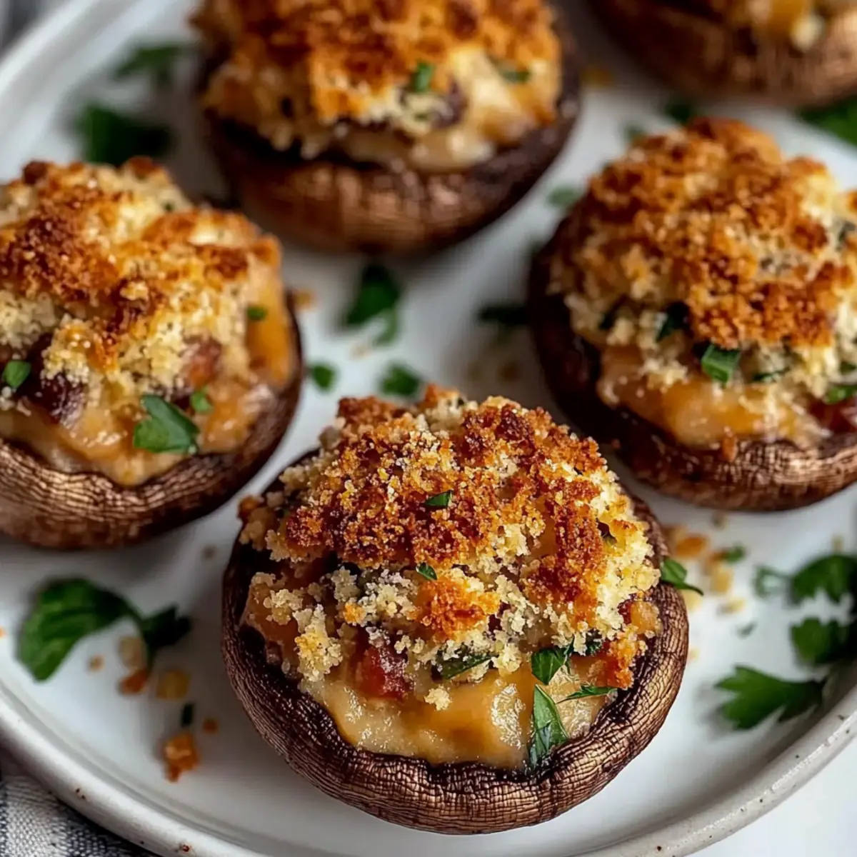 Garlic Parmesan Stuffed Mushrooms