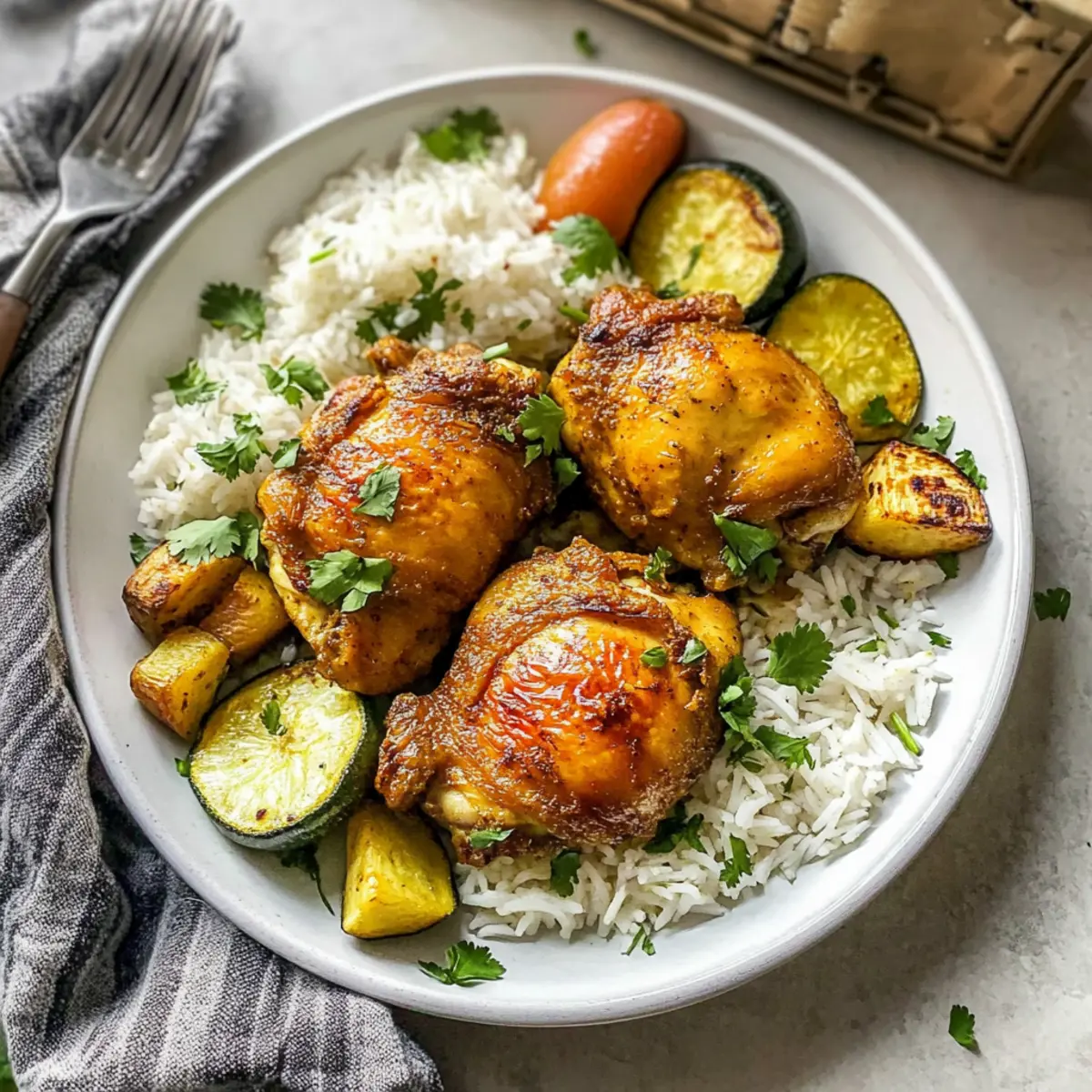 Easy Baked Curry Spiced Chicken Thighs