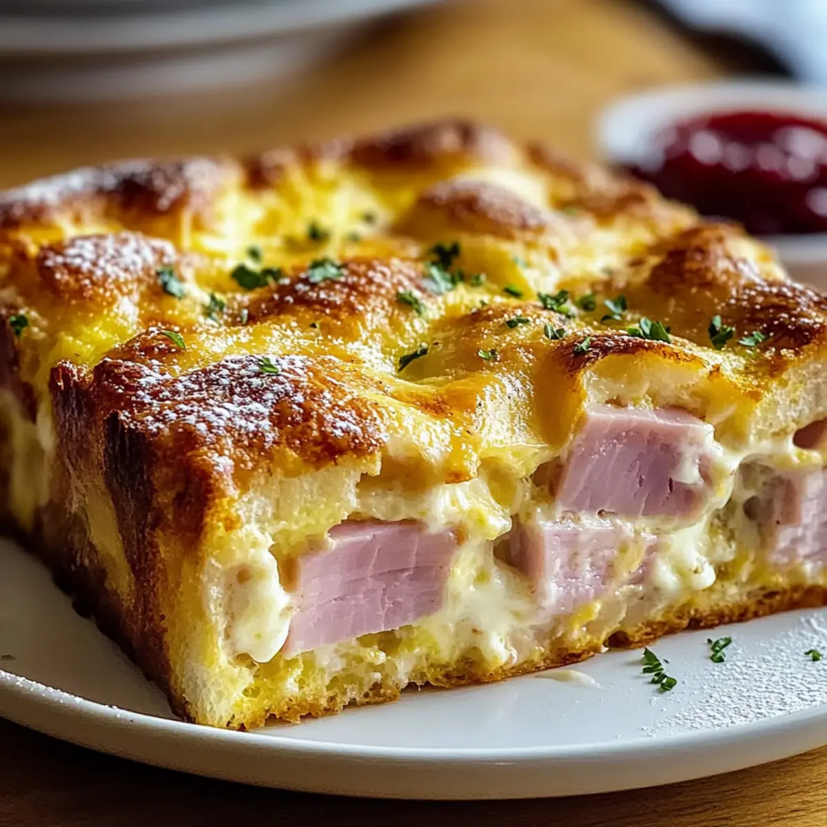 Savory Monte Cristo Breakfast Casserole for Brunch Bliss 2 7a08c19c 9aba 47cd 9d17