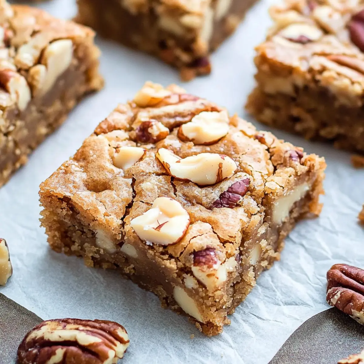 White Chocolate Butter Pecan Blondies